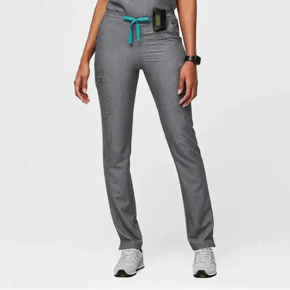 Figs Yola Small Petite Womens Grey Scrub Pant